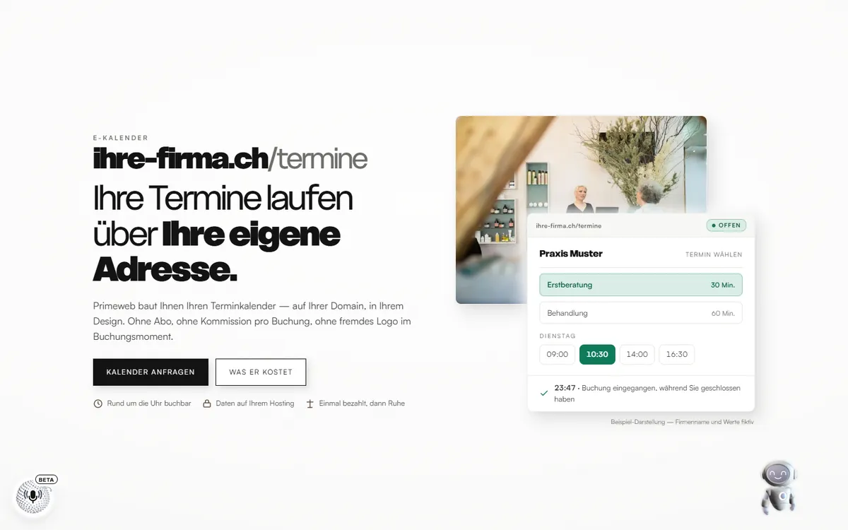 E-Kalender — Produktansicht
